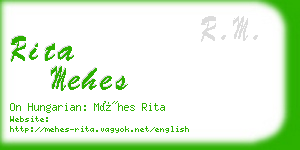 rita mehes business card